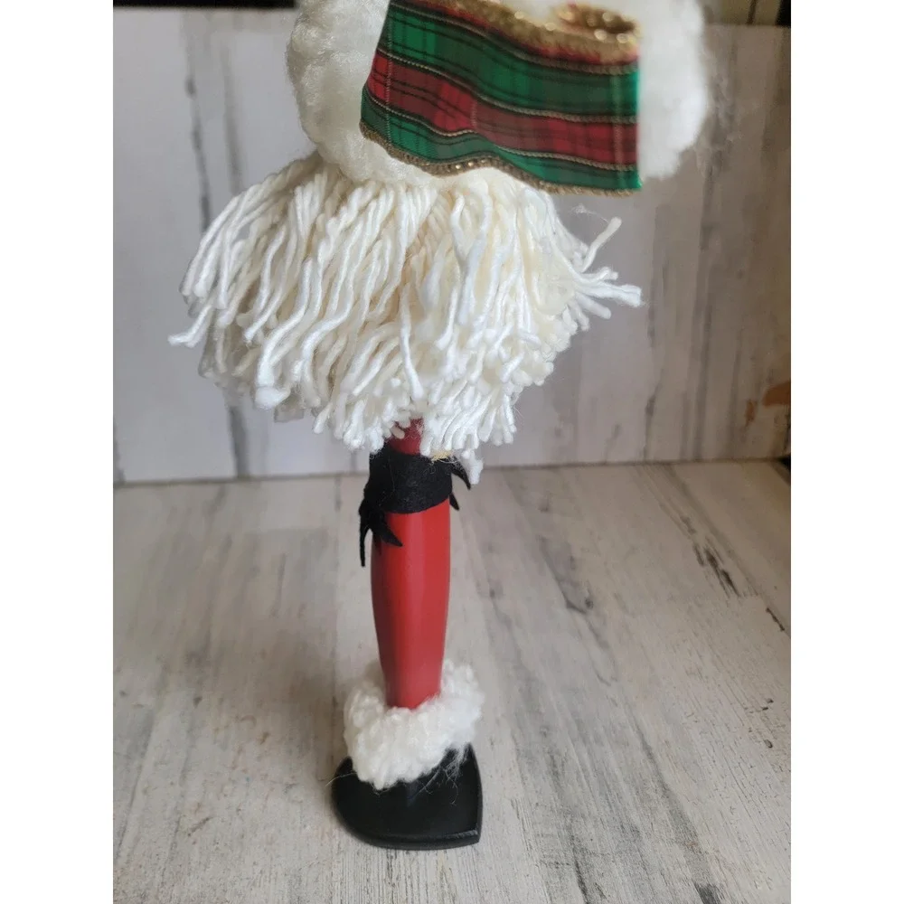 Unique rustic tall Santa Claus wooden Xmas doll vintage home decor figure